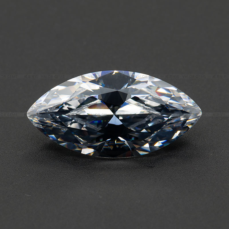 3a正品 白色马眼形钻石切工方晶锆石 cubic zirconia cz钻